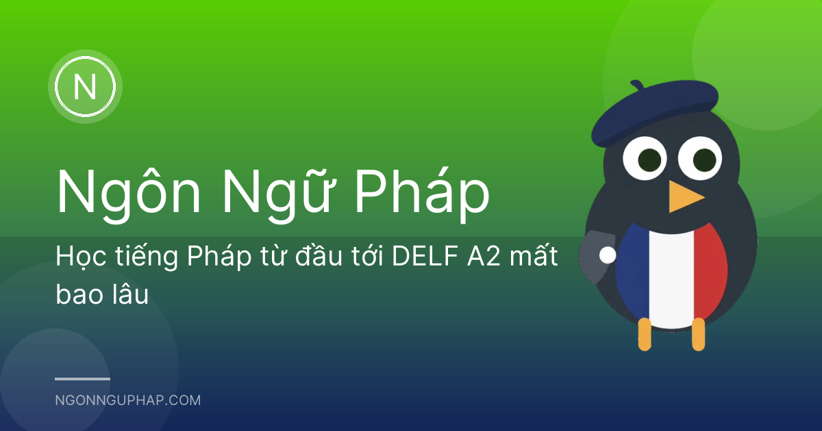 Học tiếng Pháp từ đầu tới DELF A2 mất bao lâu