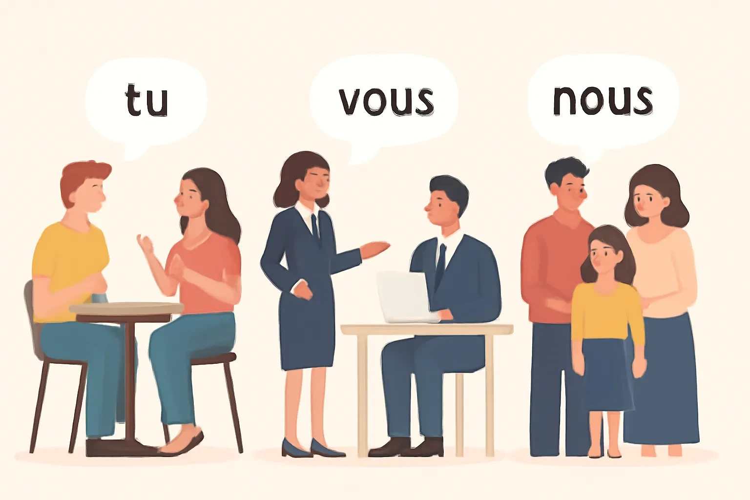 Cách dùng đại từ nhân xưng tiếng Pháp: chọn đúng je, tu, il để nói tự nhiên