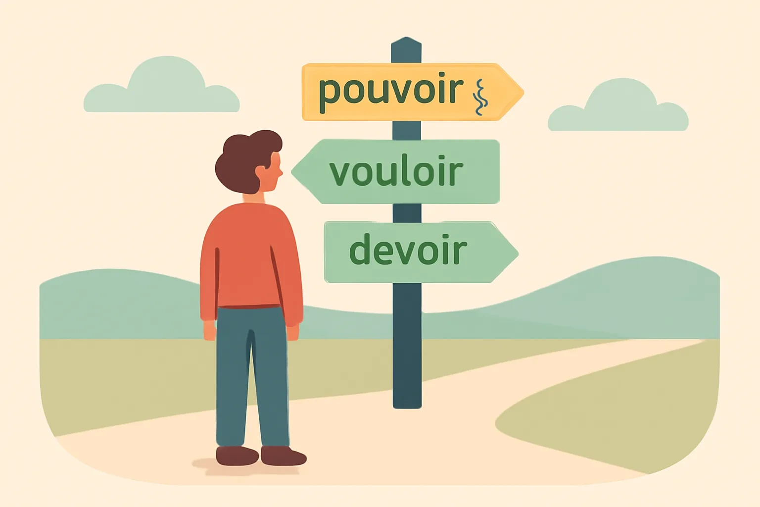 Động từ khuyết thiếu trong tiếng Pháp: cách dùng pouvoir, vouloir, devoir để nói chủ đích và khả năng